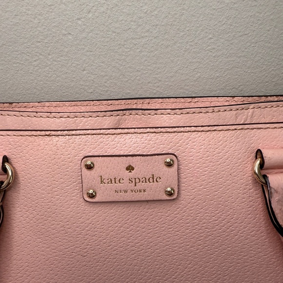 Kate Spade New York Pink Leather Tote Bag – Structured Shoulder Purse - Picture 2 of 12